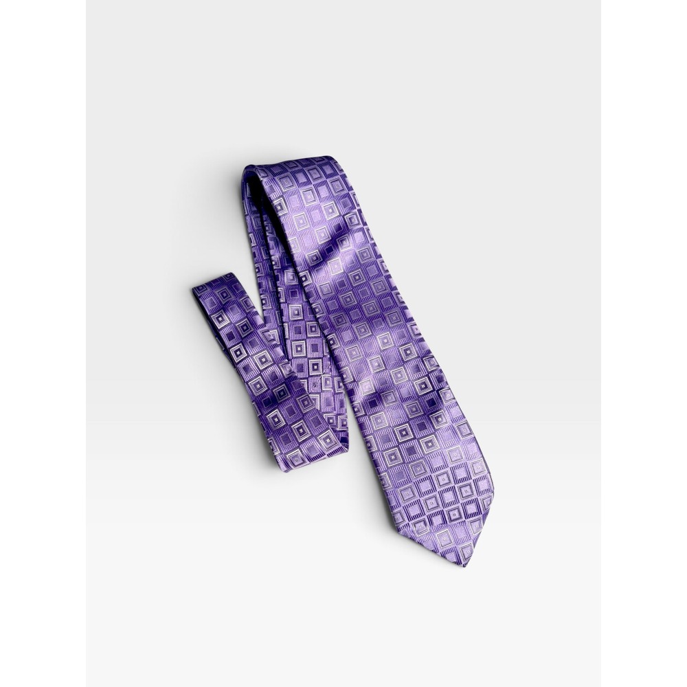 Donald J Trump Silk Tie Purple Medallion Jacquard Signature Collection pre-owned